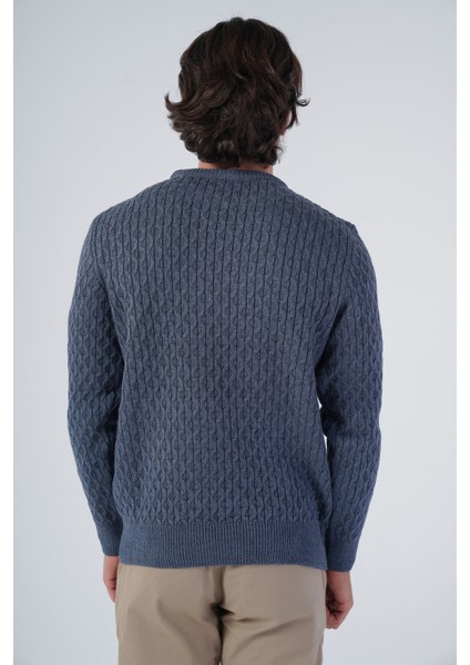 Erkek Yürütme Angora Pamuk Bisiklet Yaka Triko Yün Kazak TRIST-5321 modelleri