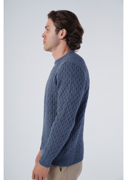 Erkek Yürütme Angora Pamuk Bisiklet Yaka Triko Yün Kazak TRIST-5321 fırsatları