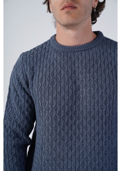 Erkek Yürütme Angora Pamuk Bisiklet Yaka Triko Yün Kazak TRIST-5321 indirimleri