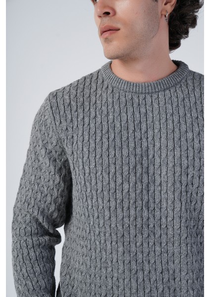 Erkek Yürütme Angora Pamuk Bisiklet Yaka Triko Yün Kazak TRIST-5321 indirimleri