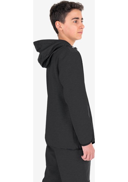 Siyah Çocuk Fermuarlı Kapüşonlu Sweatshirt 23N-3101 modelleri