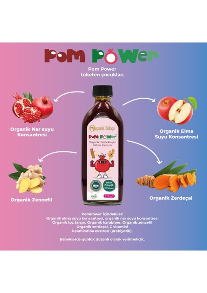 Pompower Organik Destekleyici Bebek Şurubu modelleri
