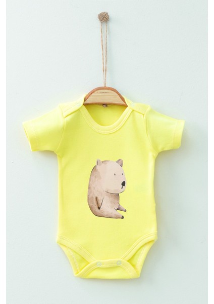 Pamuk Organik Watercolor Kısa Kollu Body Badi
