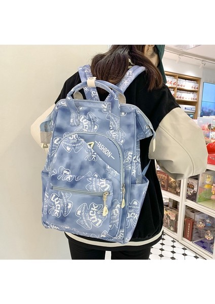 Gündelik Erkek ve Kadın Büyük Kapasiteli Grafiti Orta ve Lise Öğrencisi Sırt Çantası (Yurt Dışından) fırsatları