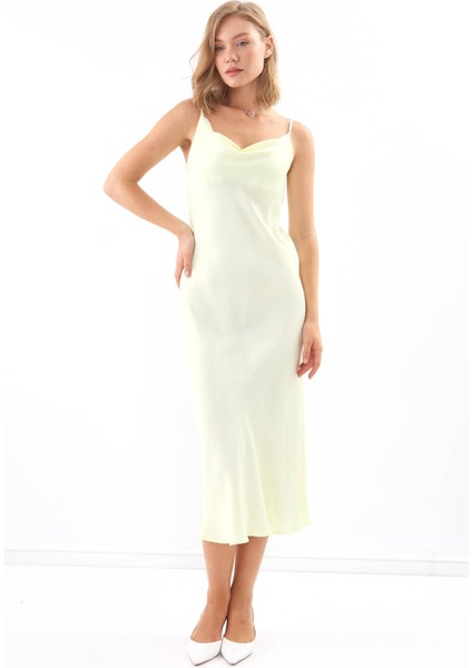 Askılı Degaje Yaka Uzun Elbise fiyatları