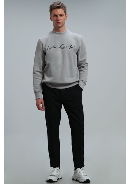 Lowe Erkek Sweatshirt Açık Gri