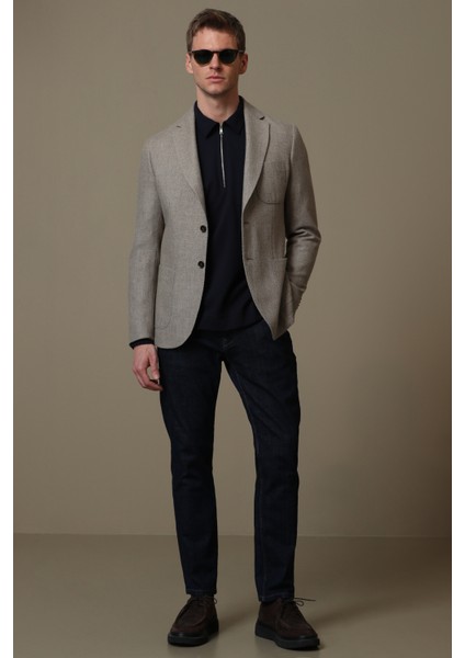 Lotus Smart Jean Erkek Pantolon Slim Fit Mavi