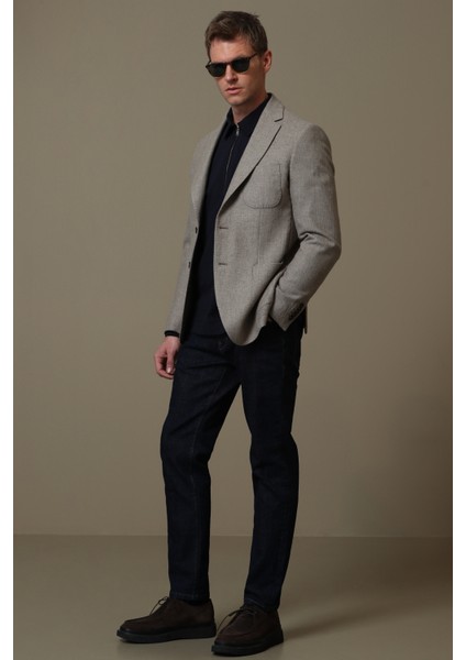 Lotus Smart Jean Erkek Pantolon Slim Fit Mavi