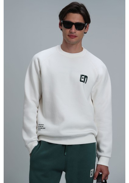 Owen Erkek Sweatshirt Kırık Beyaz