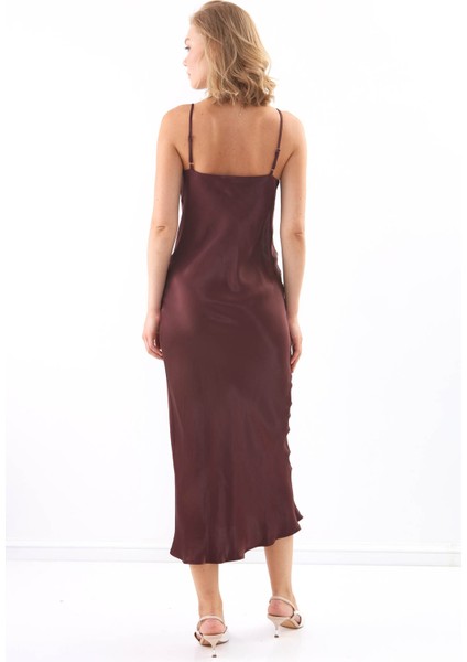 Askılı Degaje Yaka Uzun Elbise indirimleri