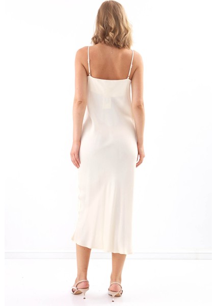 Askılı Degaje Yaka Uzun Elbise indirimleri