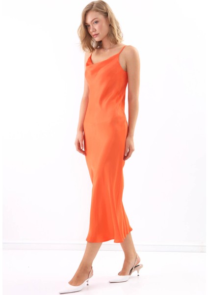 Askılı Degaje Yaka Uzun Elbise fiyatları