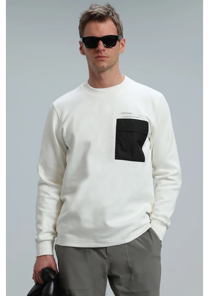 Eldon Erkek Sweatshirt Kırık Beyaz