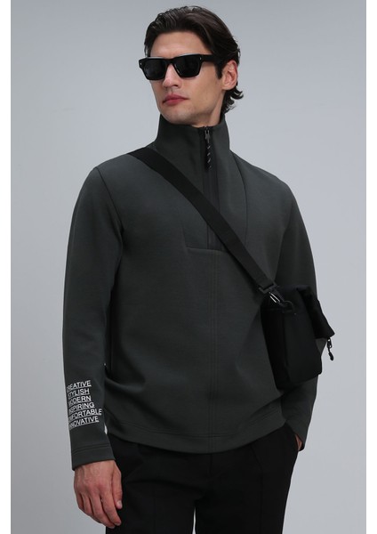 Earl Erkek Sweatshirt Koyu Yeşil