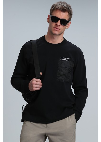 Eldon Erkek Sweatshirt Siyah