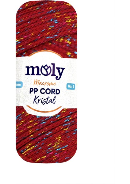 1 mm Moly Kristal Makrome Ipi (109 Kırmızı 2)