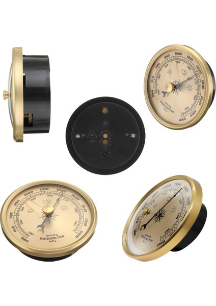 Metal Barometre 90 mm - Analog Basınç Ölçer - Hava Durumu - Kaliteli Şık Tasarım