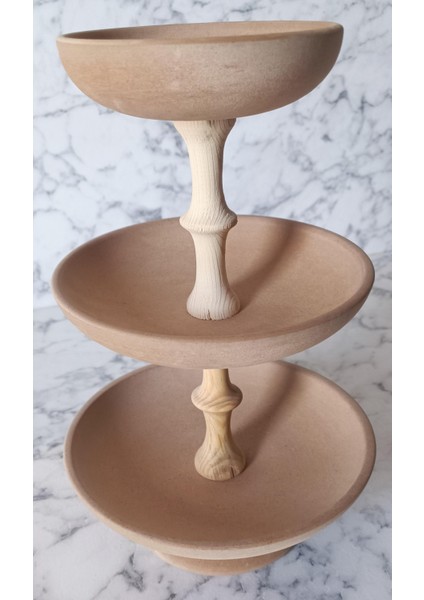 Çerezlik Sunumluk Ham Oyma 3 Kat