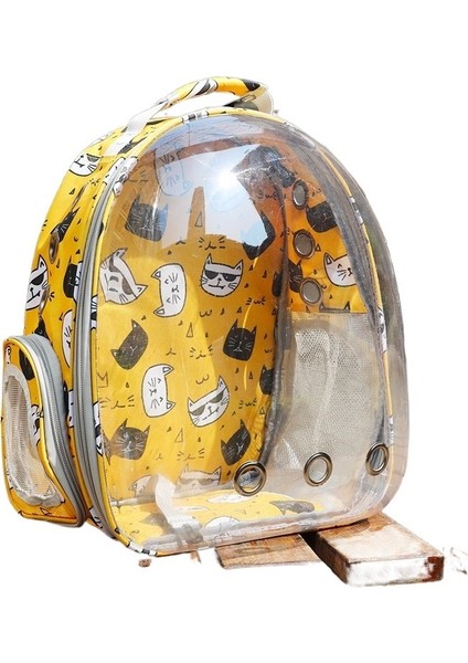 Panoramik Yan Açılış Şeffaf Evcil Hayvan Sırt Çantası Dışarı Çıkan Taşıma Çantası Kedi Çantası Köpek Çantası Uzay Evcil Hayvan Sırt Çantası (Yurt Dışından)