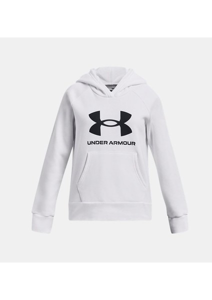 Under Armour Kız Çocuk UA Rival Fleece Big Logo Kapüşonlu Üst 1379615-100