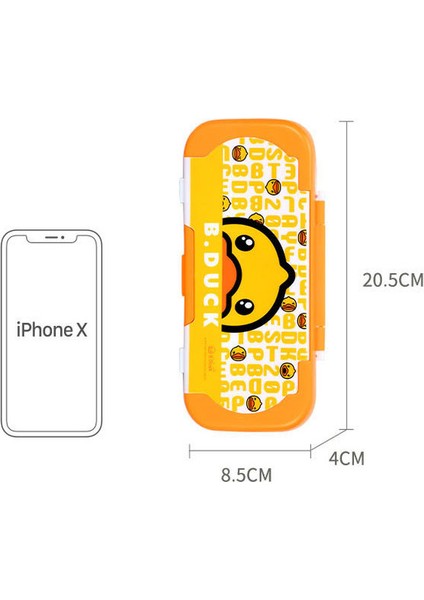 Büyük Kapasiteli Ördek Desenli Kalem Kutusu - Sarı (Yurt Dışından)