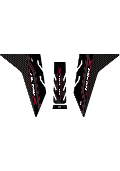 Honda NC 750 X 2021-2024 Uyumlu Tank Pad Seti Bordo