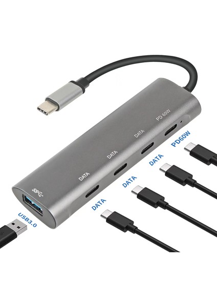 FC25 5in1 Type-C To Typc-C USB 3.0 10 Gbps Çevirici Dönüştürücü Adaptör fiyatları