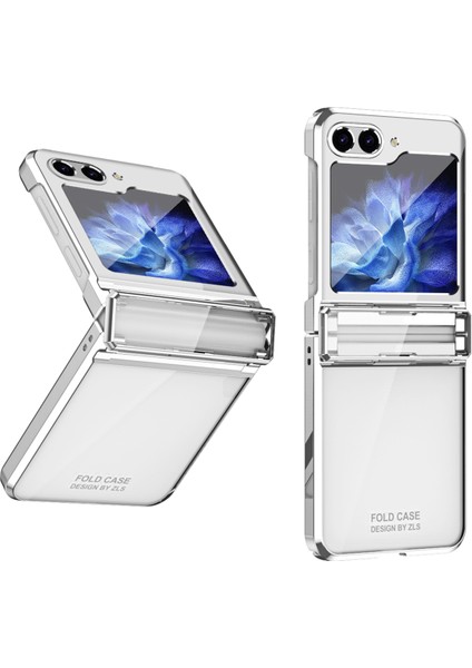 Samsung Galaxy Z Flip5 5g Şok Geçirmez Sert Pc Kapağı Elektraptaşlama Telefon Koruyucu Kılıf Dahili Cam Film (Yurt Dışından)