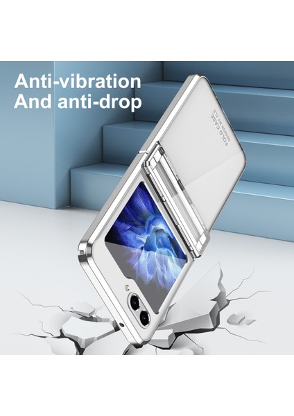 Samsung Galaxy Z Flip5 5g Şok Geçirmez Sert Pc Kapağı Elektraptaşlama Telefon Koruyucu Kılıf Dahili Cam Film (Yurt Dışından) fırsatları