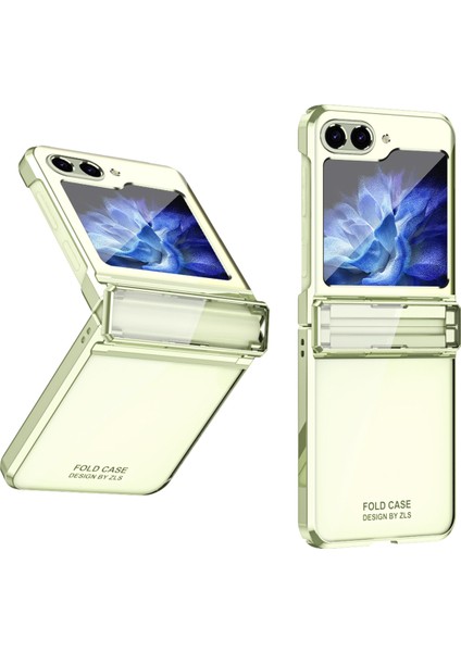 Samsung Galaxy Z Flip5 5g Şok Geçirmez Sert Pc Kapağı Elektraptaşlama Telefon Koruyucu Kılıf Dahili Cam Film (Yurt Dışından)
