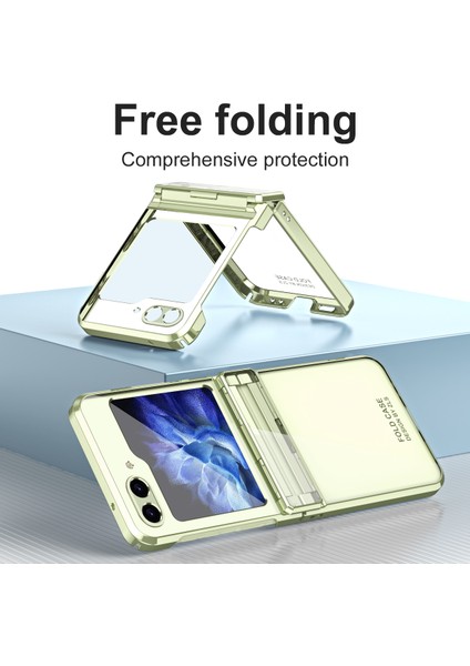 Samsung Galaxy Z Flip5 5g Şok Geçirmez Sert Pc Kapağı Elektraptaşlama Telefon Koruyucu Kılıf Dahili Cam Film (Yurt Dışından) fiyatları
