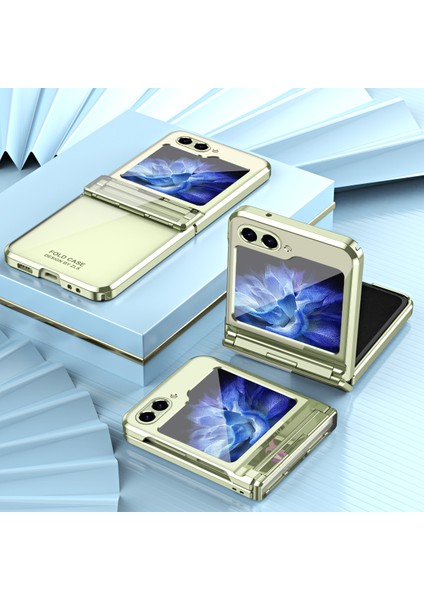 Samsung Galaxy Z Flip5 5g Şok Geçirmez Sert Pc Kapağı Elektraptaşlama Telefon Koruyucu Kılıf Dahili Cam Film (Yurt Dışından) modelleri