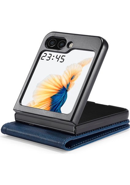 Samsung Galaxy Z Flip5 5g Pu Deri Telefon Kapağı Rfıd Engelleme Kart Yuvası Kılıfı (Yurt Dışından) fırsatları