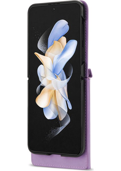 Samsung Galaxy Z Flip5 5g Telefon Kılıfı Pu Deri Kaplamalı Pc Fermuar Cep Kartı Yuvaları Omuz Kayışı ile Kapak (Yurt Dışından) modelleri