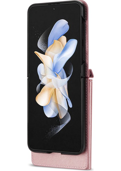 Samsung Galaxy Z Flip5 5g Telefon Kılıfı Pu Deri Kaplamalı Pc Fermuar Cep Kartı Yuvaları Omuz Kayışı ile Kapak (Yurt Dışından) modelleri