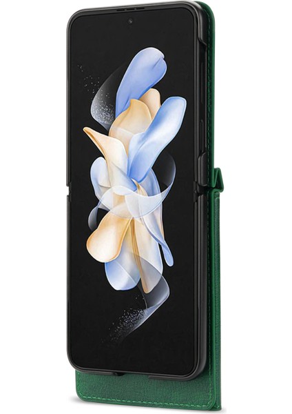 Samsung Galaxy Z Flip5 5g Telefon Kılıfı Pu Deri Kaplamalı Pc Fermuar Cep Kartı Yuvaları Omuz Kayışı ile Kapak (Yurt Dışından) modelleri