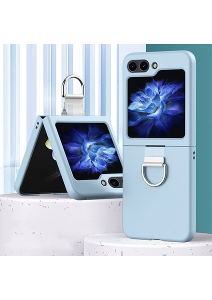 Samsung Galaxy Z Flip5 5g Sert Pc Cilt-Dokunmatik Telefon Kılıfı Metal Halka Tutucu Kaymaz Kapak (Yurt Dışından) indirimleri