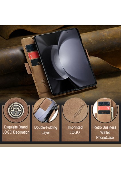 Samsung Galaxy Z Fold5 5g Cüzdan Deri Telefon Kılıfı Stand Telefon Kapağı (Yurt Dışından) fırsatları