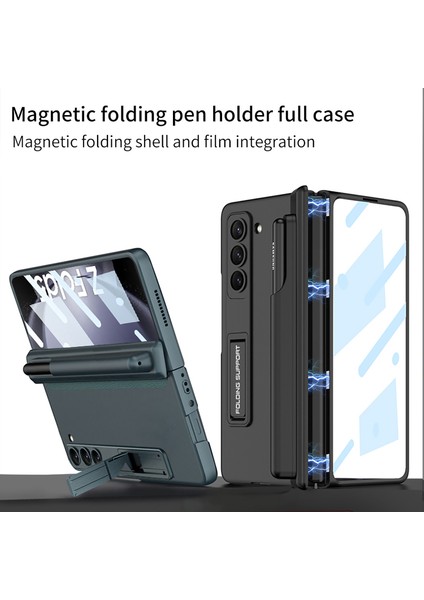 Samsung Galaxy Z Fold5 5g Sabit Pc Kickstand Telefon Kasası Manyetik Menteşe Koruma Kapağı Kalem Yuvası (Yurt Dışından) fiyatları