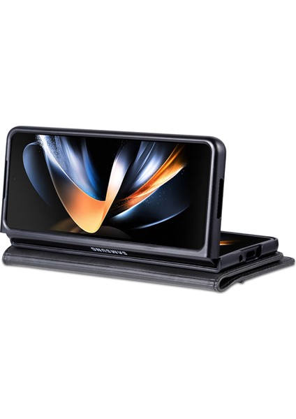 Samsung Galaxy Z Fold5 5g Pu Deri Deri Cüzdan Kılıf Flip Folio Stand Telefon Kapağı (Yurt Dışından)