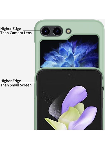 Samsung Galaxy Z Flip5 5g Sert Pc Cilt-Dokunmatik Telefon Kılıfı Metal Halka Tutucu Kaymaz Kapak (Yurt Dışından) modelleri