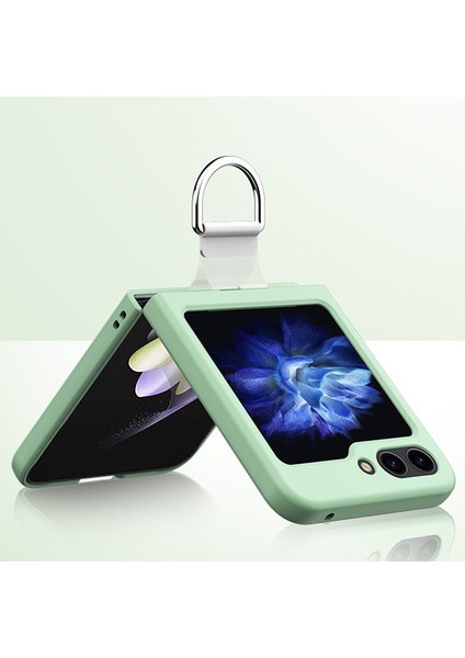Samsung Galaxy Z Flip5 5g Sert Pc Cilt-Dokunmatik Telefon Kılıfı Metal Halka Tutucu Kaymaz Kapak (Yurt Dışından) fırsatları