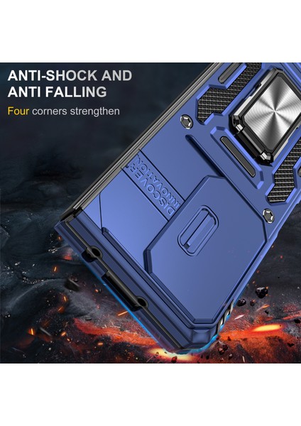 Samsung Galaxy Z Fold5 5g Zırh Serisi Pc + Tpu Telefon Kılıfı Metal Kickstand Kapak Slayt Kamera Kapağı (Yurt Dışından) modelleri