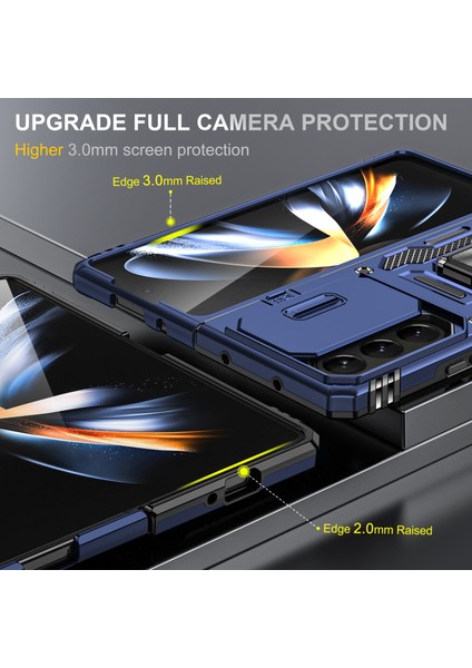 Samsung Galaxy Z Fold5 5g Zırh Serisi Pc + Tpu Telefon Kılıfı Metal Kickstand Kapak Slayt Kamera Kapağı (Yurt Dışından) fırsatları