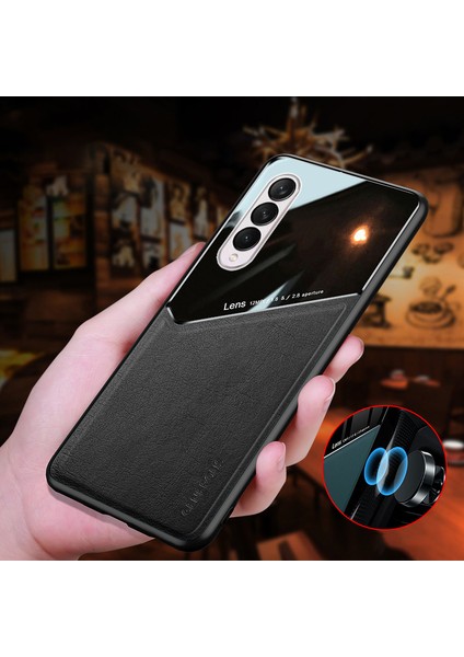Samsung Galaxy Z Fold4 5g Pu Deri Kaplamalı Tpu+Pc Telefon Kılıfı Araba Montaj Metal Sayfası (Yurt Dışından) indirimleri