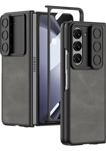 Samsung Galaxy Z Fold5 5g Hard Pc+Pu Ince Telefon Kılıfı (Yurt Dışından)