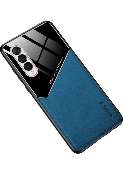 Samsung Galaxy Z Fold4 5g Pu Deri Kaplamalı Tpu+Pc Telefon Kılıfı Araba Montaj Metal Sayfası (Yurt Dışından)