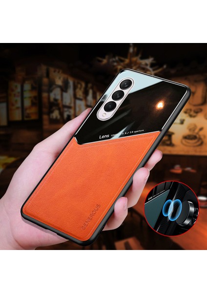 Samsung Galaxy Z Fold4 5g Pu Deri Kaplamalı Tpu+Pc Telefon Kılıfı Araba Montaj Metal Sayfası (Yurt Dışından) modelleri