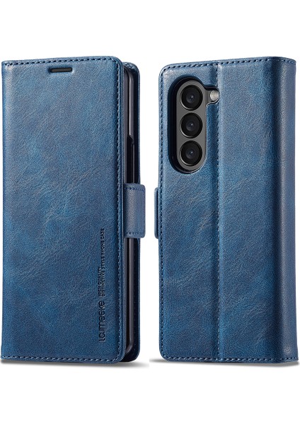Samsung Galaxy Z Fold5 5g Rfıd Engelleme Telefon Kılıfı Cüzdan Pu Deri Stand Kapağı (Yurt Dışından)