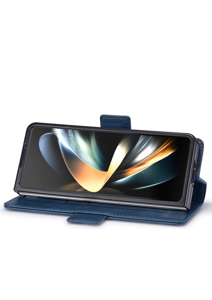 Samsung Galaxy Z Fold5 5g Rfıd Engelleme Telefon Kılıfı Cüzdan Pu Deri Stand Kapağı (Yurt Dışından)